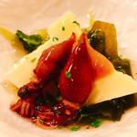 草庵　田なか - 【先付】○筍とホタルイカの木の芽の餡かけ様