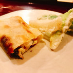 草庵　田なか - 【揚物】○穴子の包み焼き様＆ふきのとう、タラの芽の天ぷら様