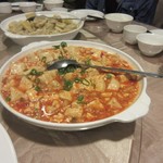九戸茶語 - 日本では中華の代表料理の麻婆豆腐も出されました、私にはちょっと味が足りないかな・・
            