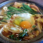 古式手打うどんそば 達磨 - 地獄味噌煮込うどん