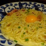 Kamakura Pasuta - ◆厚切りベーコンのカルボナーラ　鎌倉風（1080円） 濃厚なクリームで美味しかったようですヨ。