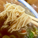 お食事の店 まさみ - 麺は低加水細麺