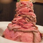 ごはんや 夢想庵 - ローストビーフ丼大盛り別アングル