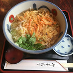 お多福 - かきあげうどん550円