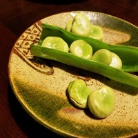 土佐料理 祢保希 銀座店 - 空豆塩茹で(¥600−)