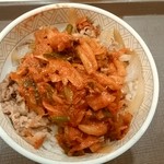 すき家 - ねぎキムチ牛丼_並