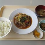 ビアンモール - 料理写真:日替わりランチ[豚肉とキャベツの味噌煮炒め](2017/04/07撮影)