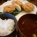 とんかつ 串揚げ 優膳 - ごはんと赤出汁