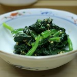 家庭料理 小川 - ほうれん草おひたし