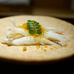 東麻布 天本 - 白魚と唐墨