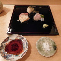 鮨まつもと - ホッキ貝、アワビ、アマダイ