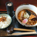 玉露の里 茶の華亭 - 和風らーめんセット(880yen)