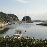 まるよし食堂 - 店内から宮川湾を望む