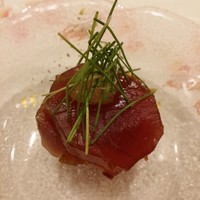銀座 あらた - 新玉ねぎのおろし醤油漬け鰹