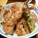 日本橋天ぷら魚新 - 特製天丼＋穴子追加