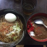 Kasagi Soba - カレー丼セット520円＋玉子60円