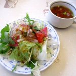 レストラン ペリカン - 料理写真:サラダ＆スープ！