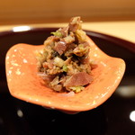 割烹 山路 - ８０００円のコースのスタートはほたるいかのなめろう