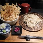 そば切り 黒むぎ - かき揚げ丼と蕎麦のセット