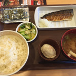 すき家 - 塩さば浅漬け定食＝３９０円
のり＝３０円