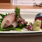 さかい - 造：お造り盛り合わせからシマアジ