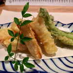 さかい - 揚：福岡合馬産新竹の子の天ぷら