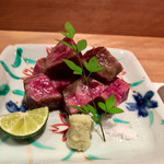 焼：能登牛いちぼ肉塩焼