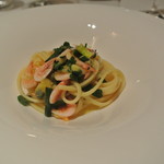 リストランテ カノフィーロ - 桜海老と行者ニンニクのアーリオオーリオ　リングイネ