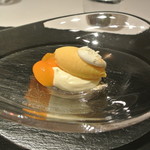 リストランテ カノフィーロ - マンゴーと生姜のジェラート　ホワイトチョコのムースとキンカン