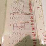 画廊喫茶ミロ - ミロメニュー