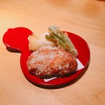 器楽亭 - 天然虎河豚の唐揚げ スッポンの春巻き たらの芽の天麩羅