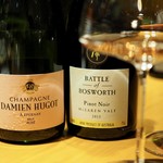 RESTAURANT hidamarino - 泡DAMIEN HUGOT BRUT ROSE/仏 & 赤：Battle of Bosworth Pinot Noir 2013/South Australia 