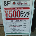 ベジテーブル - 2011/1　立て看板