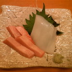 つるべ寿司 - アオリイカとヨコのお刺身