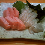 つるべ寿司 - ヨコと平目のお刺身