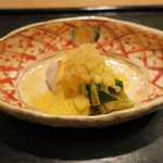 虎白 - 先付：甘鯛 花山椒 蕗の薹酢