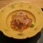 虎白 - お造り：金目鯛 帆立1