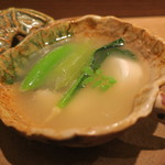 虎白 - 煮物：相並 河豚白子 蕪すり流し 蕗2