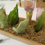 プレヴナンス - 29年4月　鯖リエットコルネ、あおさ煎餅、春キャベツ