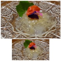 虎峰 - ①青森産「ヤリイカ」、上海ソースで。 烏賊の甘みを感じるお料理です。ソースも軽めで合いますね。