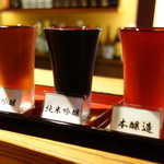 Sai Shoku Sai Shu Aidu Tsuko - おまかせ利き酒三種（大吟醸、純米吟醸、本醸造）