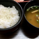 Aidu Izakaya Nihon Ryouri Kiaji - ご飯と味噌汁（松花堂弁当）