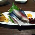 日本酒Dining 根岸 川木屋 - (2017年4月　訪問)〆鯖。燻製された鯖も供されました。臭みなくシットリ美味しい。
