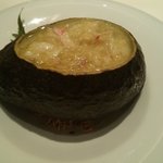 海鮮名菜　香宮 - 青鮫尾ビレと毛がに入りアボカドスープ