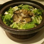 海鮮名菜　香宮 - 季節野菜と海鮮（アワビ）の香港風炊き込みごはん