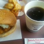 ケンタッキーフライドチキン - 料理写真:サンドセット690円（税込）　Sカーネリングポテト＋チキンフィレサンド＋挽きたてアメリカンコーヒー付