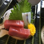 山翠庵 - お刺身（本マグロ、さより）
