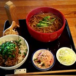 そば屋 案山棒 - かけそは¥500+そぼろごはん¥350