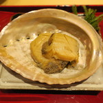 銀座 しのはら - 蒸し鮑の飯蒸し1