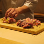 銀座 しのはら - すっぽんの串焼き1